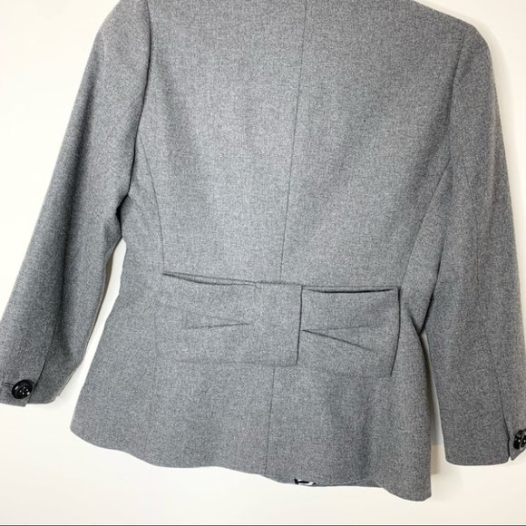 Kate Spade Melita Tweed Button 3/4 Length Sleeves Blazer Jacket Gray Size 4 - Picture 13 of 16